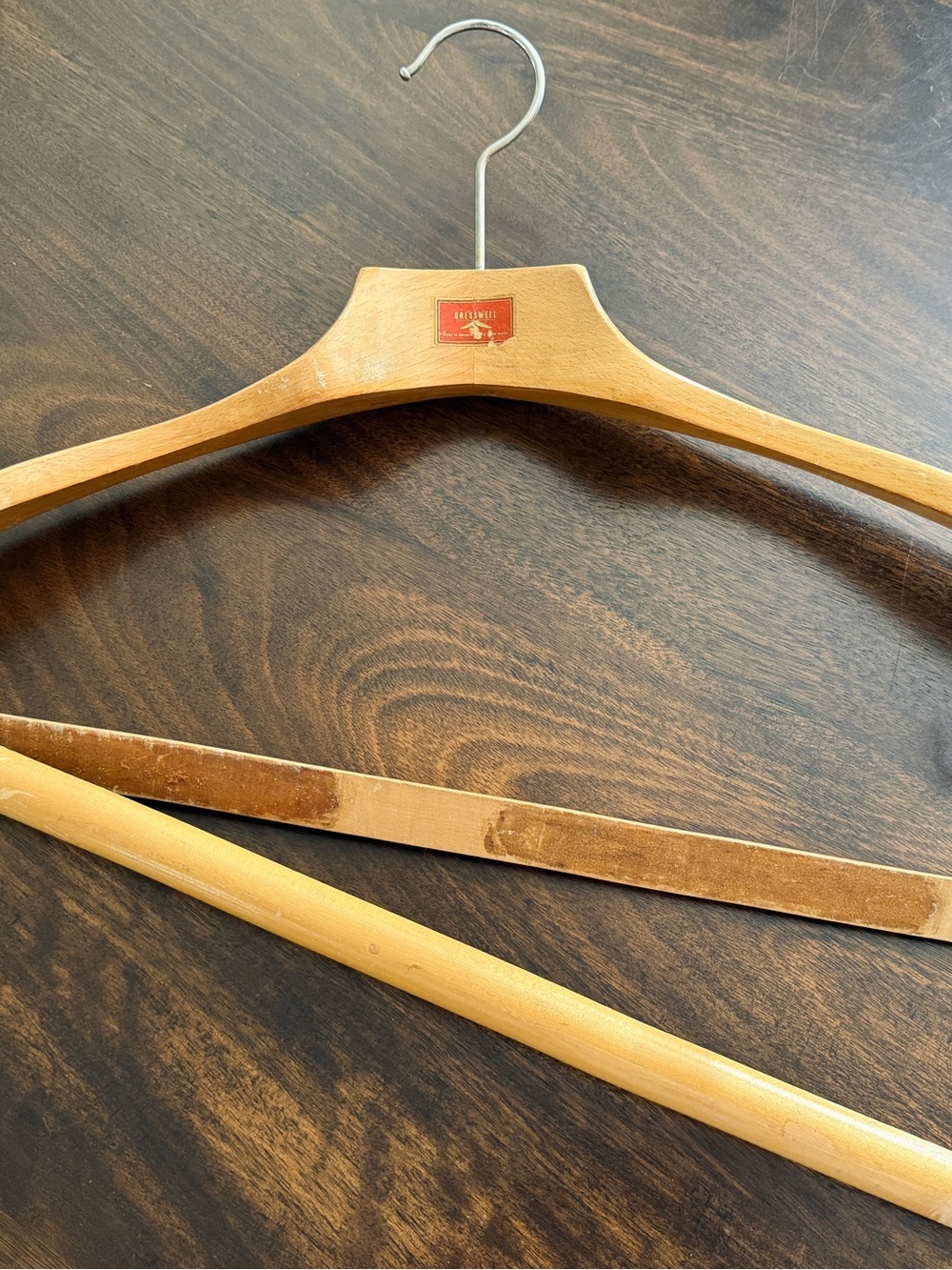 Vintage DRESSWELL Wooden Coat /Suit/Blazer Hanger 20” Made In Sweden Rare MCM
